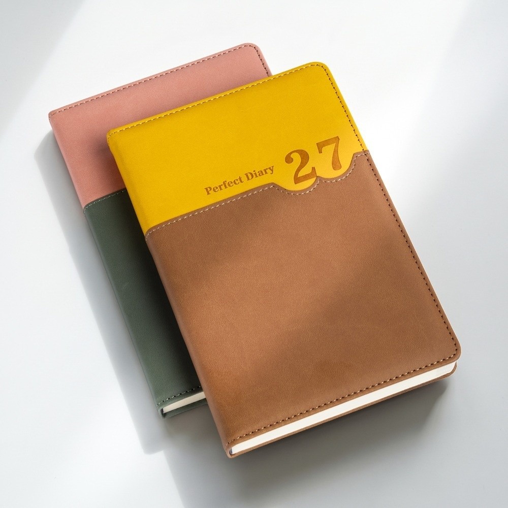 Leather Work Diary Covers - مخطط أعمال مكتبي 2027، مفكرة جدولة