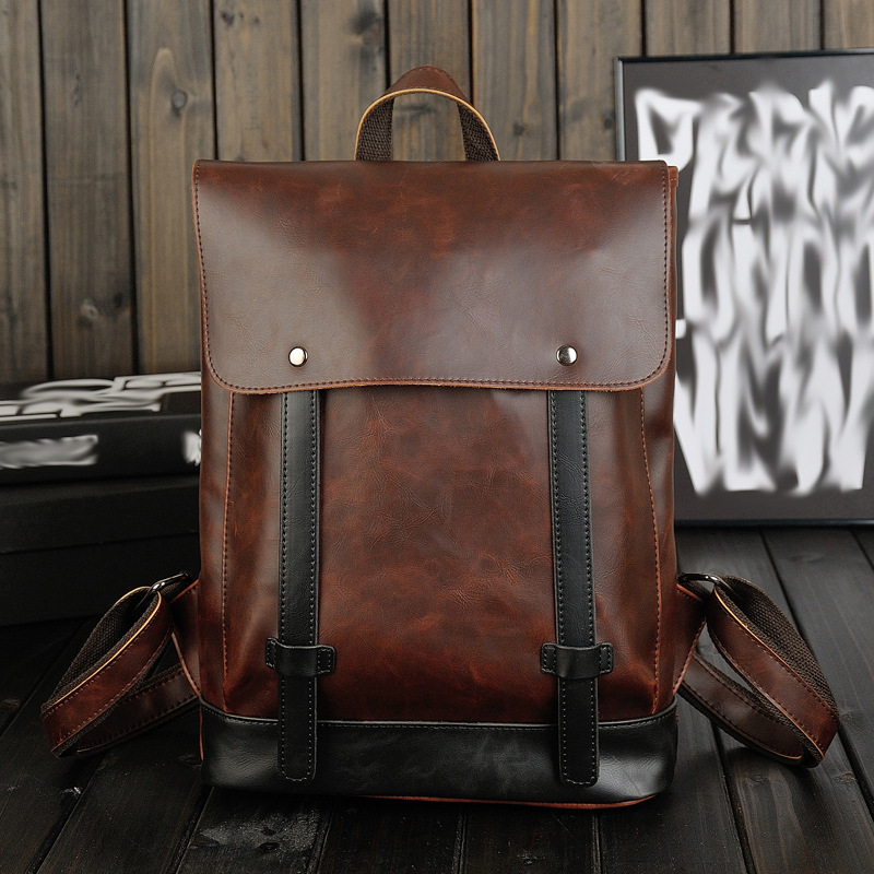 Leather Work Rucksack Mens - حقيبة ظهر جلدية عتيقة للرجال، تتسع