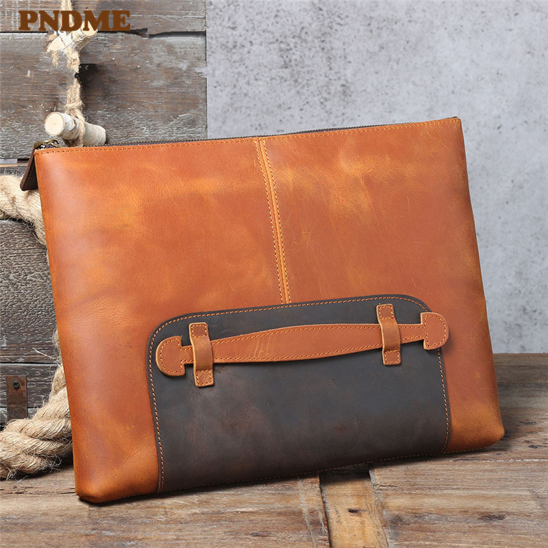 Leatherwork Designs - حقيبة يد رجالية كلاسيكية مصنوعة يدويًا